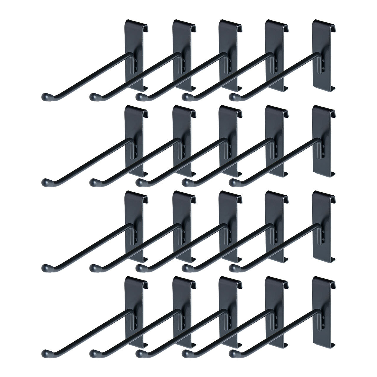 Black Single Arm For Grid Mesh Panels - 6 Inch - Pack of 20