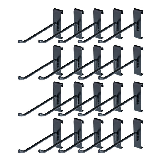 Black Single Arm For Grid Mesh Panels - 6 Inch - Pack of 20