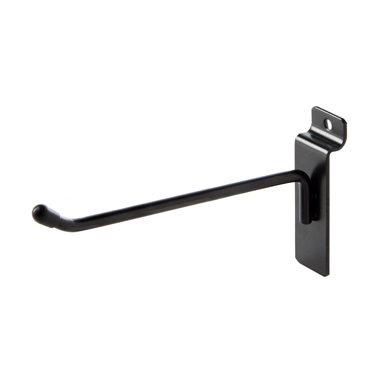 Black Single Prong Slatwall Hook - 150mm - 6 Inch - Pack of 20