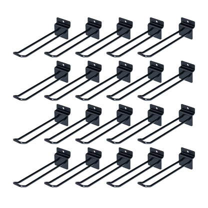 Black Slatwall Euro Hook - 150mm - 6 inch - Pack of 20