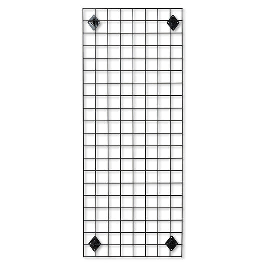 Black 5ft Wall-Mounted Grid Mesh Display