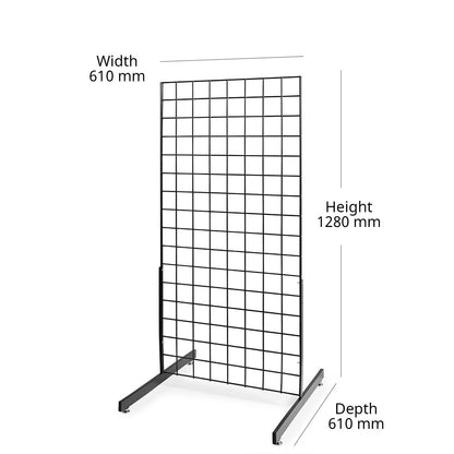 Black 4ft Grid Mesh Two Way Stand