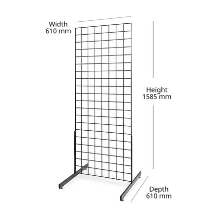 Black 5ft Grid Mesh Two Way Stand