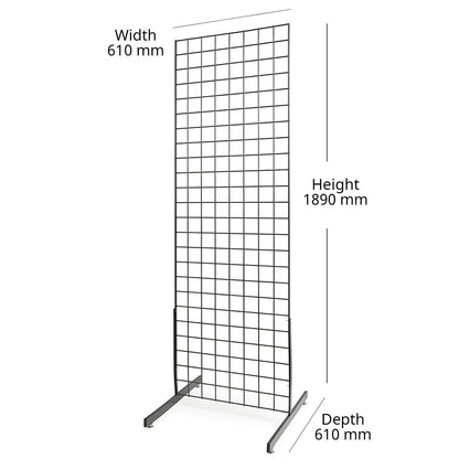 Black 6ft Grid Mesh Two Way Stand