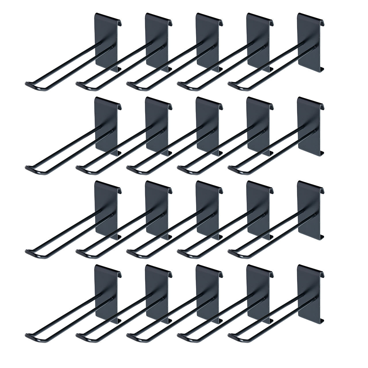 Black 5ft Wall-Mounted Grid Mesh Display with 20 x Euro Hooks