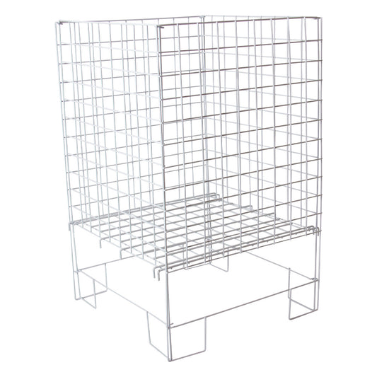 White Square Collapsible Dump Bin With Adjustable Base - 19 x 19 Inch