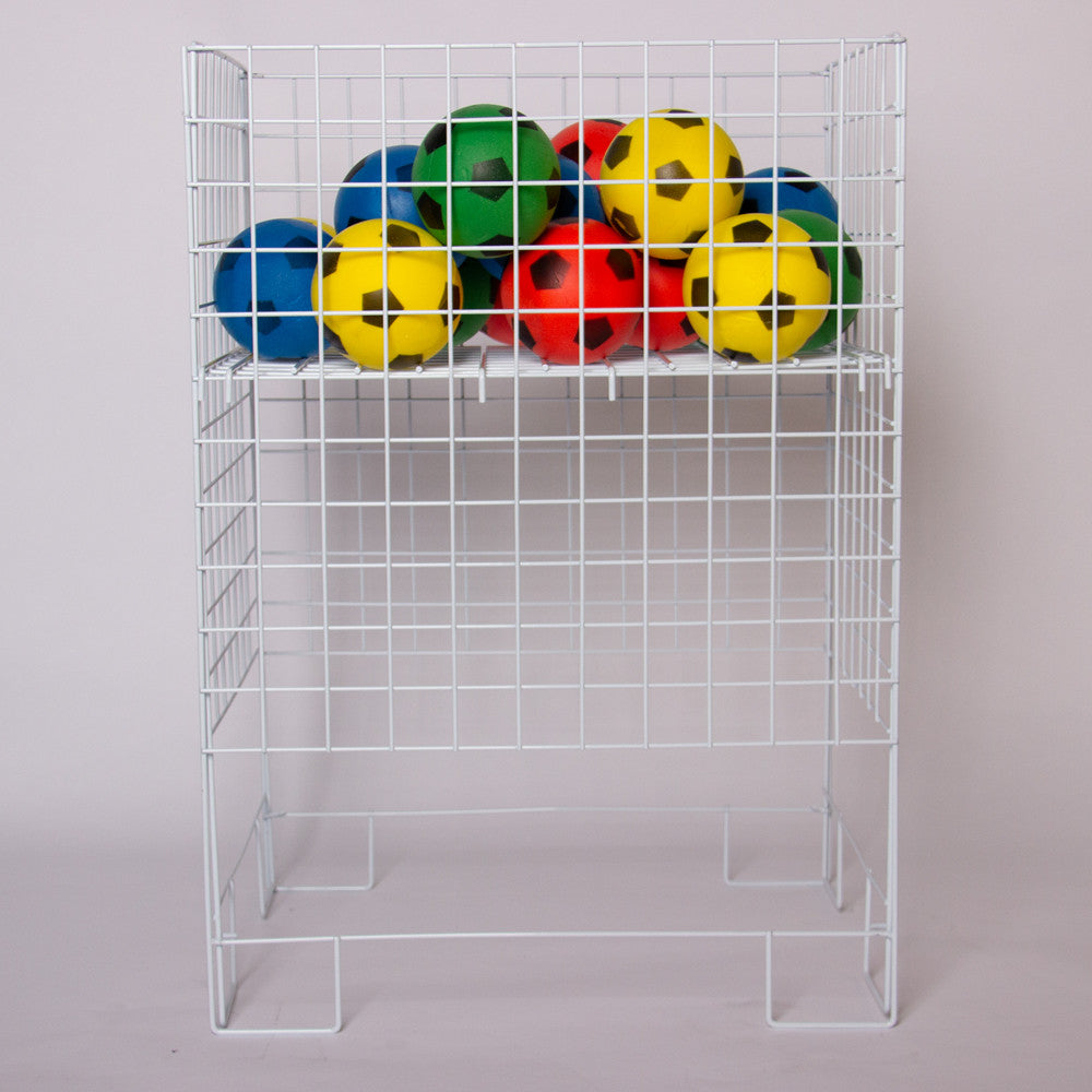 White Rectangle Collapsible Dump Bin With Adjustable Base