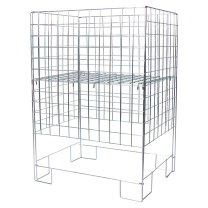 Zinc Rectangle Collapsible Dump Bin With Adjustable Base