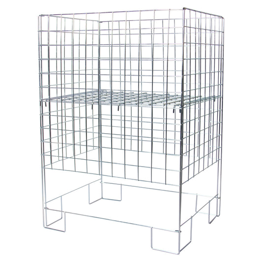 Zinc Rectangle Collapsible Dump Bin With Adjustable Base