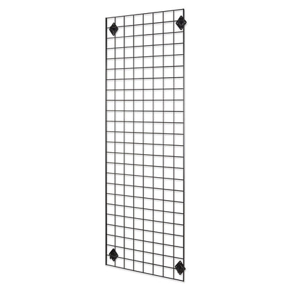 3 x Black 6ft Grid Mesh Panels With Joining Clips