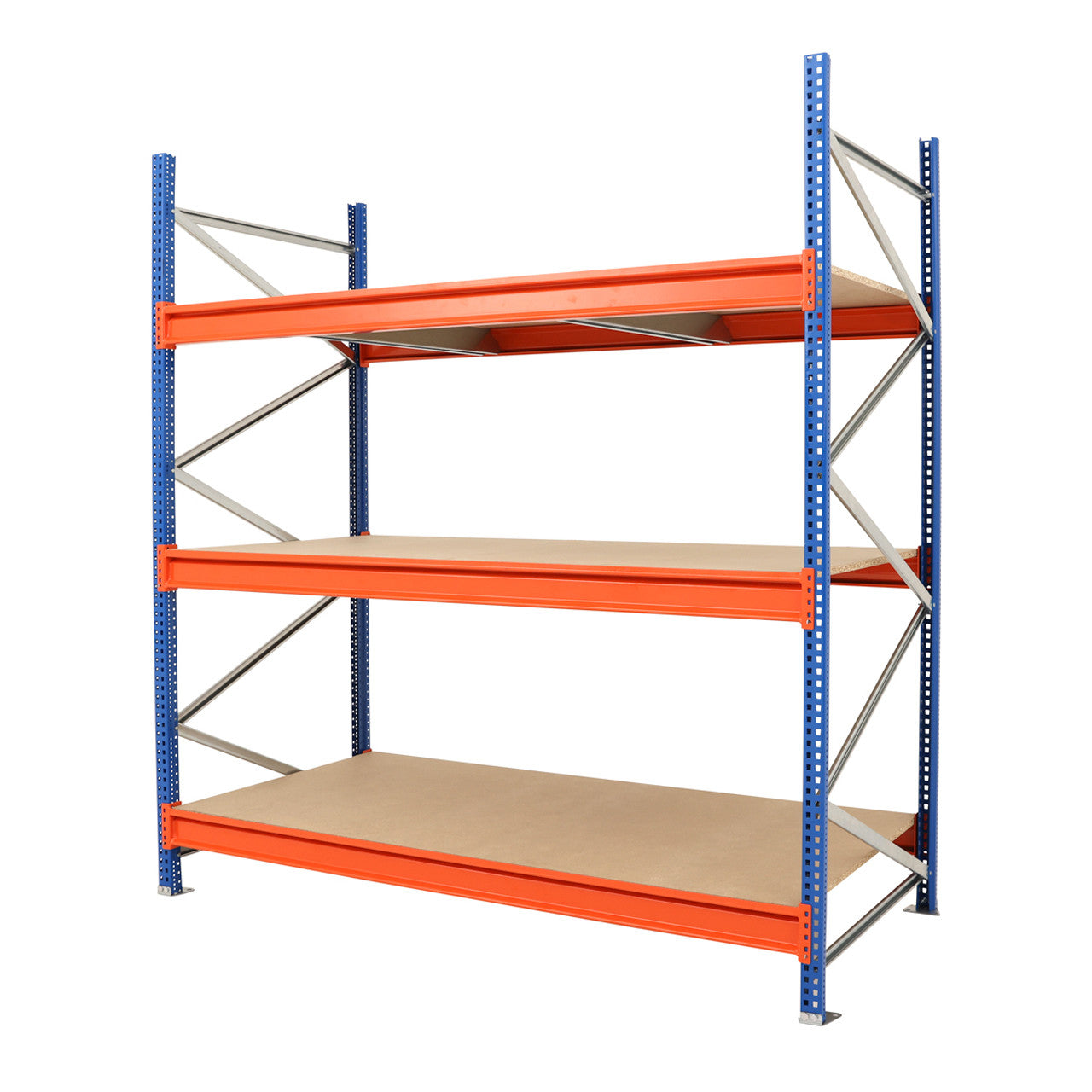 Longspan Warehouse Racking - 1 Starter Bay - 3 Chipboard Shelves Per Bay