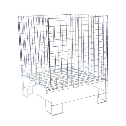 Zinc  Square Collapsible Dump Bin With Adjustable Base - 22 x 22 Inch
