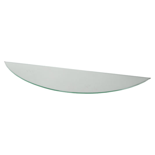 Transparent Half Moon Glass Shelf - 8mm Thickness - 900mm x 200mm