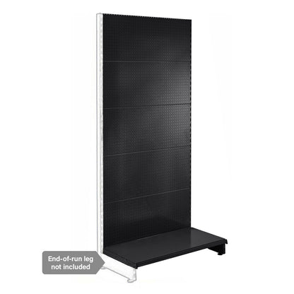 Black Retail Shelving Modular Wall Unit - Perforated Back Panels - H2100mm