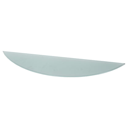 Frosted Wall-mounted Half Moon Glass Shelf With Brackets - 8mm Thickness - 900mm x 200mm