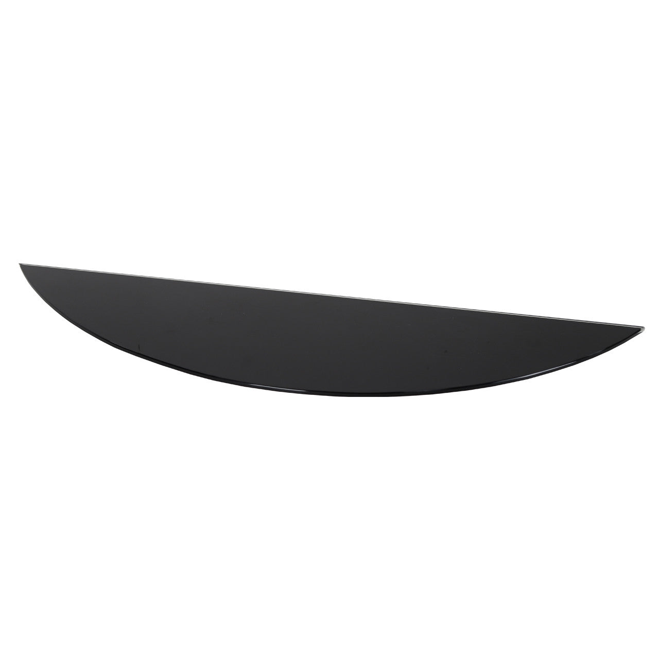 Black Half Moon Glass Shelf - 8mm Thickness - 900mm x 200mm