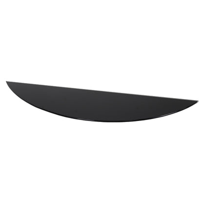 Black Half Moon Glass Shelf - 8mm Thickness - 900mm x 200mm