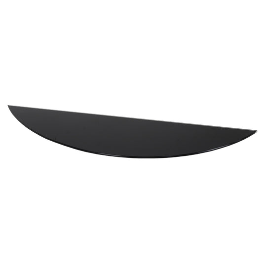 Black Half Moon Glass Shelf - 8mm Thickness - 900mm x 200mm