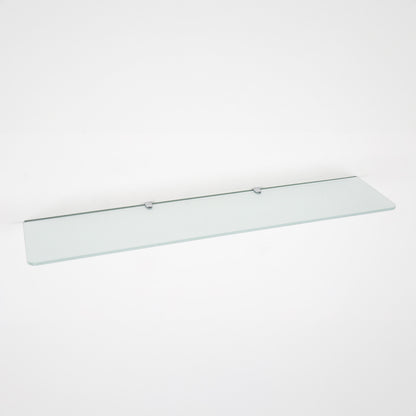 Frosted Wall-mounted Rectangle Glass Shelf With Brackets - 8mm Thickness
