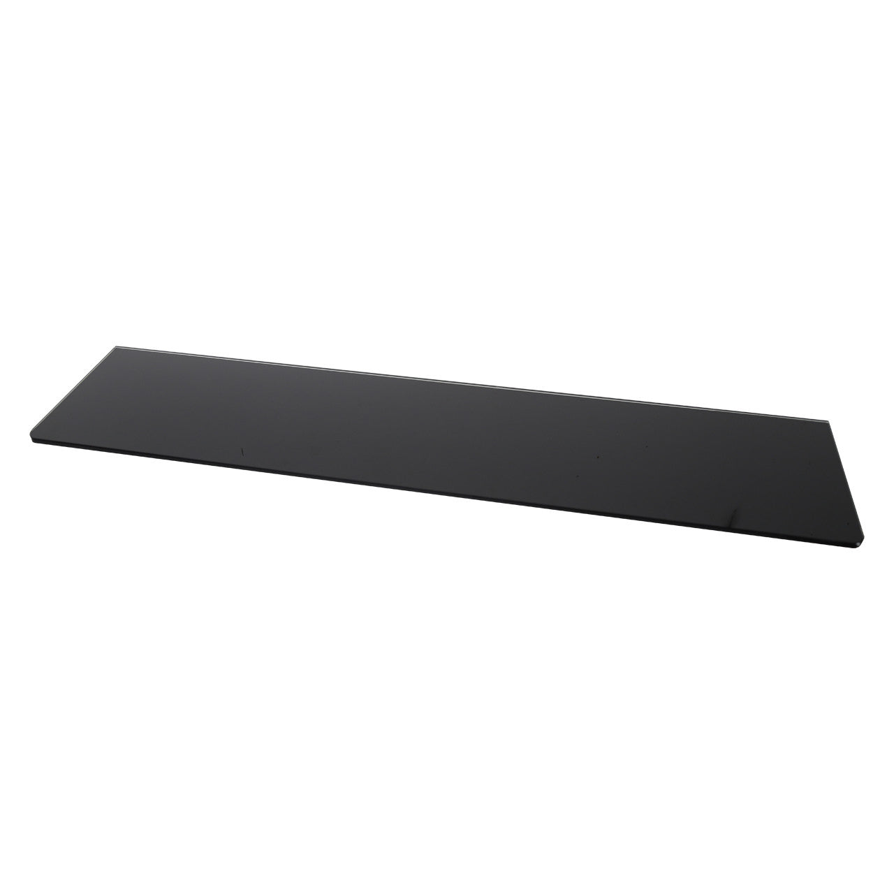 Black Rectangle Glass Shelf - 8mm Thickness