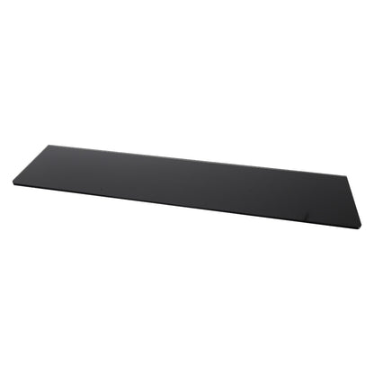 Black Rectangle Glass Shelf - 8mm Thickness