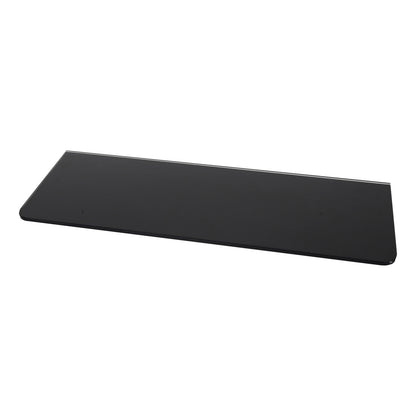 Black Rectangle Glass Shelf - 8mm Thickness