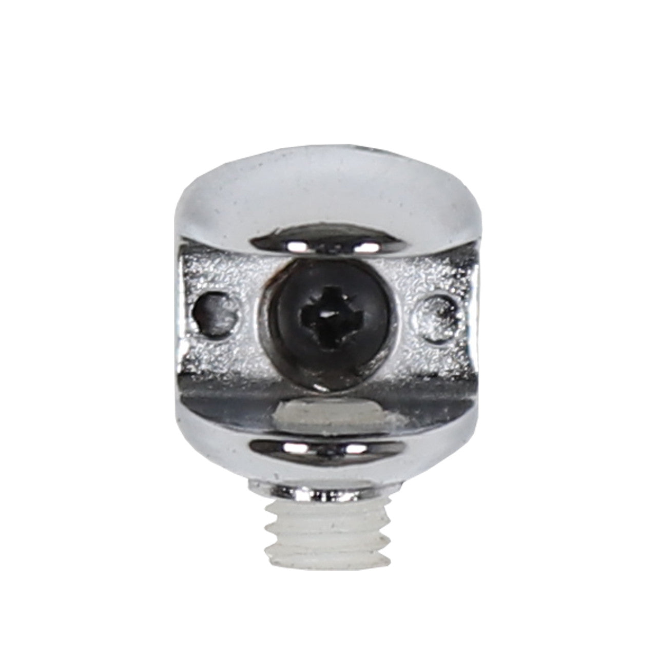 Pair of Chrome Wall-fix Clips for Wall-Mounted Shelves