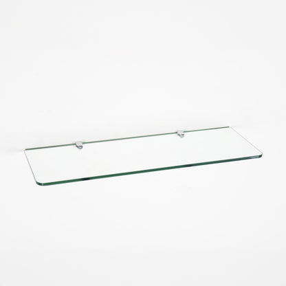 Pair of Chrome Wall-fix Clips for Wall-Mounted Shelves