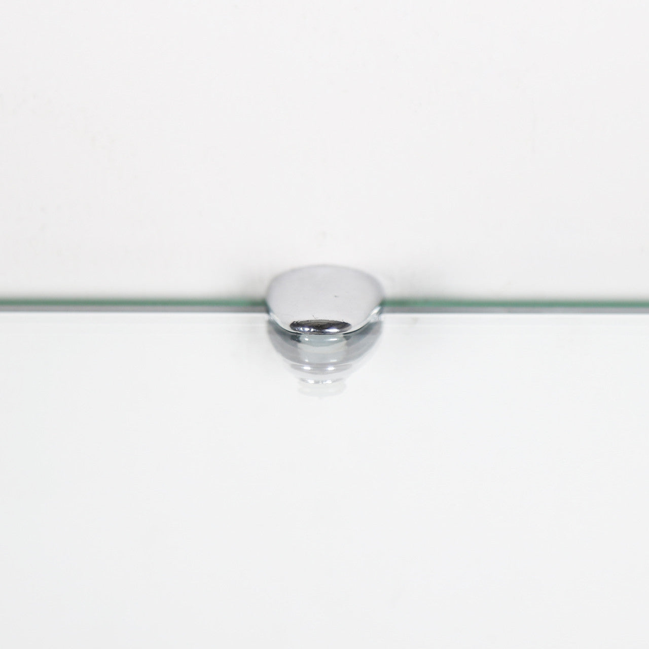 Pair of Chrome Wall-fix Clips for Wall-Mounted Shelves