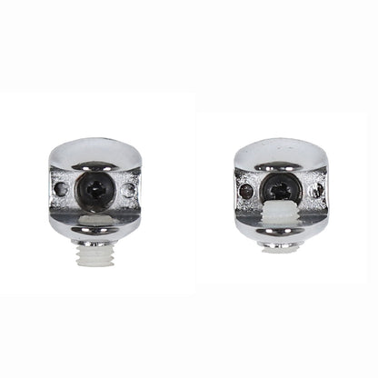 Pair of Chrome Wall-fix Clips for Wall-Mounted Shelves