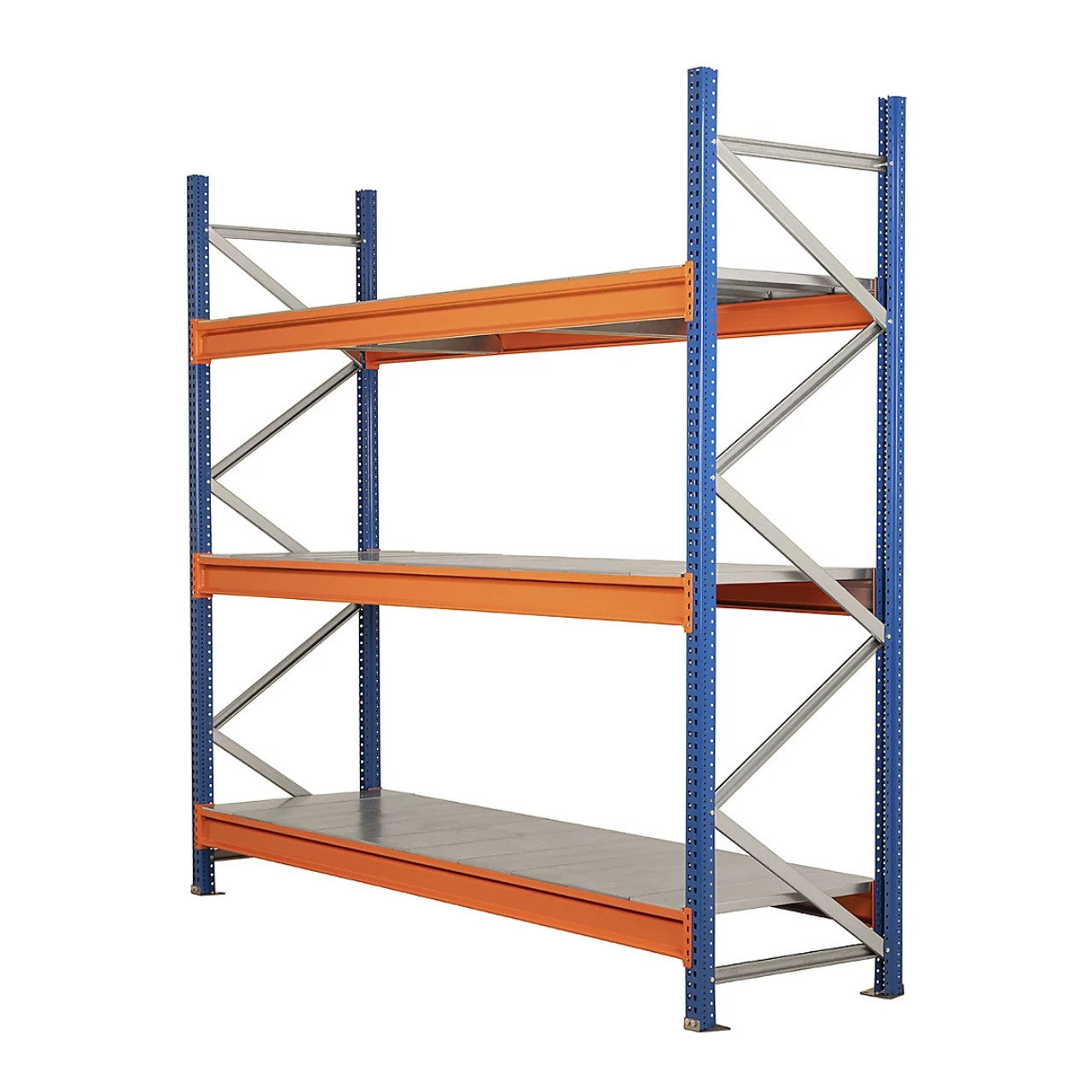 Longspan Warehouse Racking -1 Starter Bay - 3 Galvanised Steel Shelves Per Bay