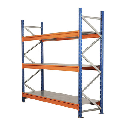 Longspan Warehouse Racking -1 Starter Bay - 3 Galvanised Steel Shelves Per Bay