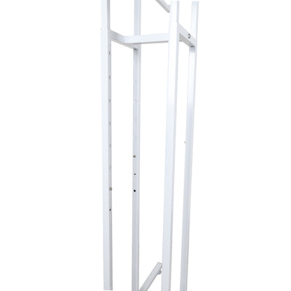 Gloss White Clothes Rail Display Stand - 4 Straight Arms