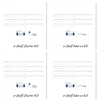 LED Shelf Lighting for Black Retail Shelving Units - Suitable for W1000mm Shelves