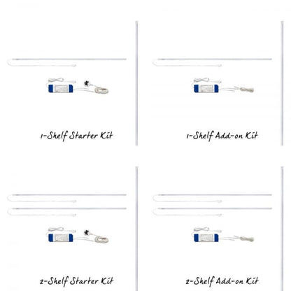 LED Shelf Lighting for Silver Retail Shelving Units - Suitable for W1250mm Shelves