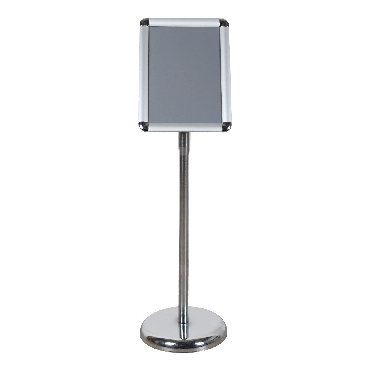 A4/A3 Silver Adjustable Floor-Standing Snap Frame Sign Holder - Max height 1200mm - Portrait or landscape