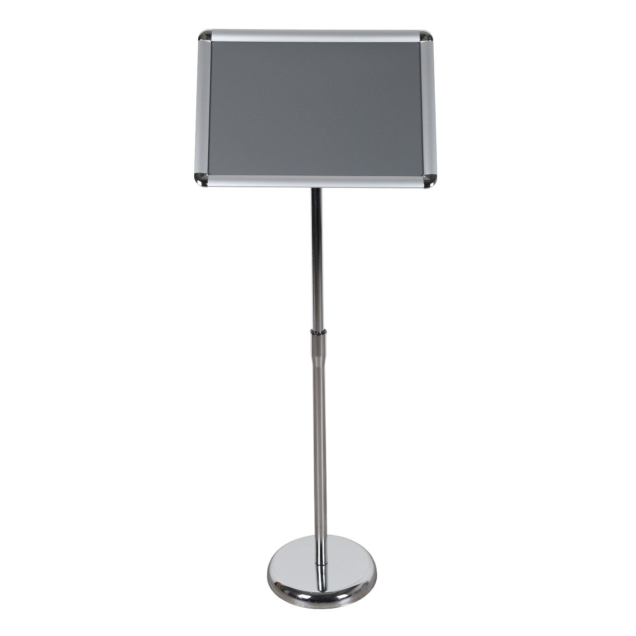 A4/A3 Silver Adjustable Floor-Standing Snap Frame Sign Holder - Max height 1200mm - Portrait or landscape