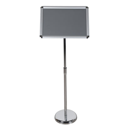 A4/A3 Silver Adjustable Floor-Standing Snap Frame Sign Holder - Max height 1200mm - Portrait or landscape