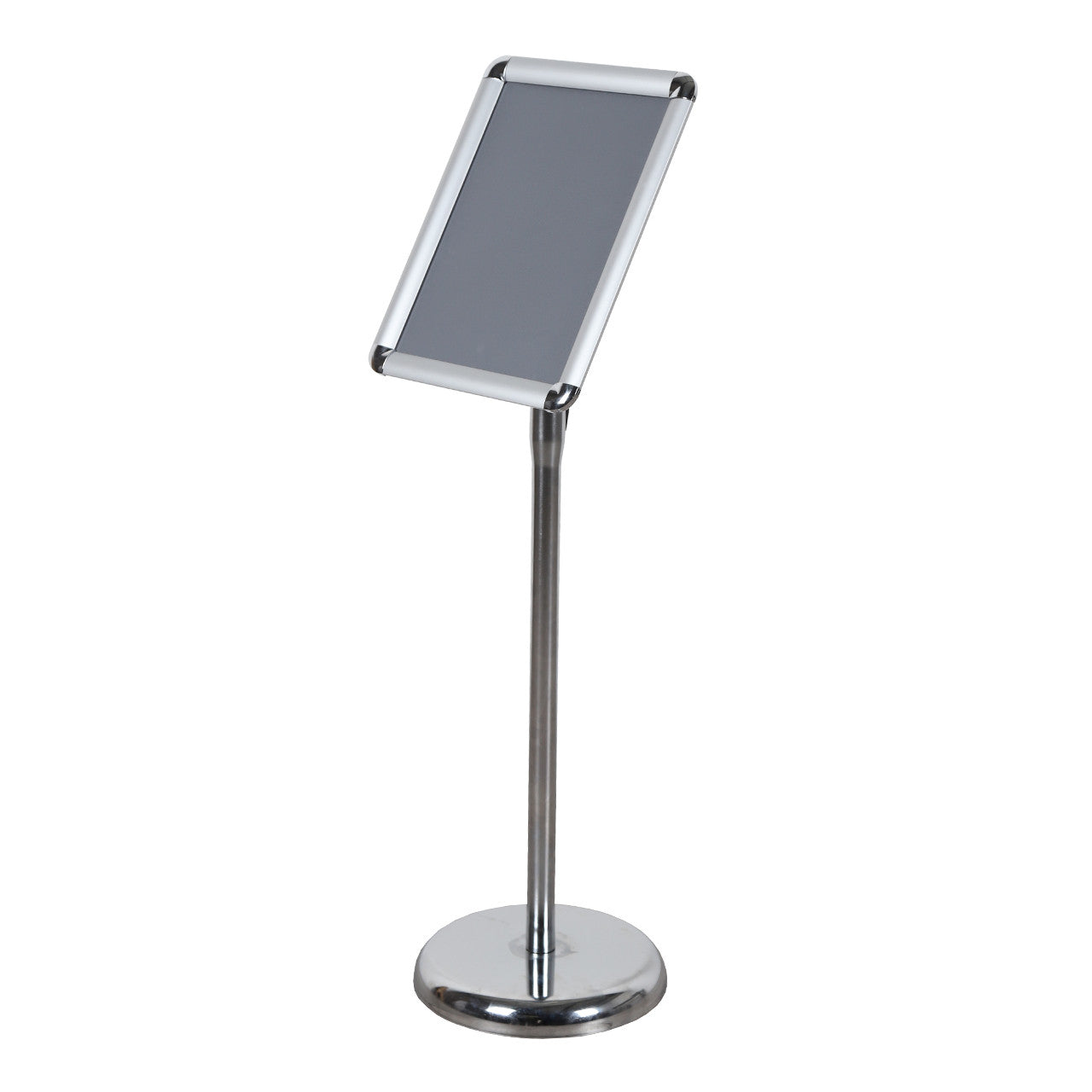 A4/A3 Silver Adjustable Floor-Standing Snap Frame Sign Holder - Max height 1200mm - Portrait or landscape