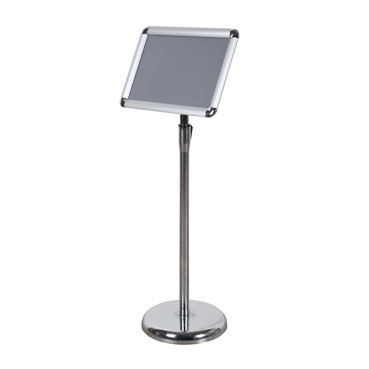 A4/A3 Silver Adjustable Floor-Standing Snap Frame Sign Holder - Max height 1200mm - Portrait or landscape
