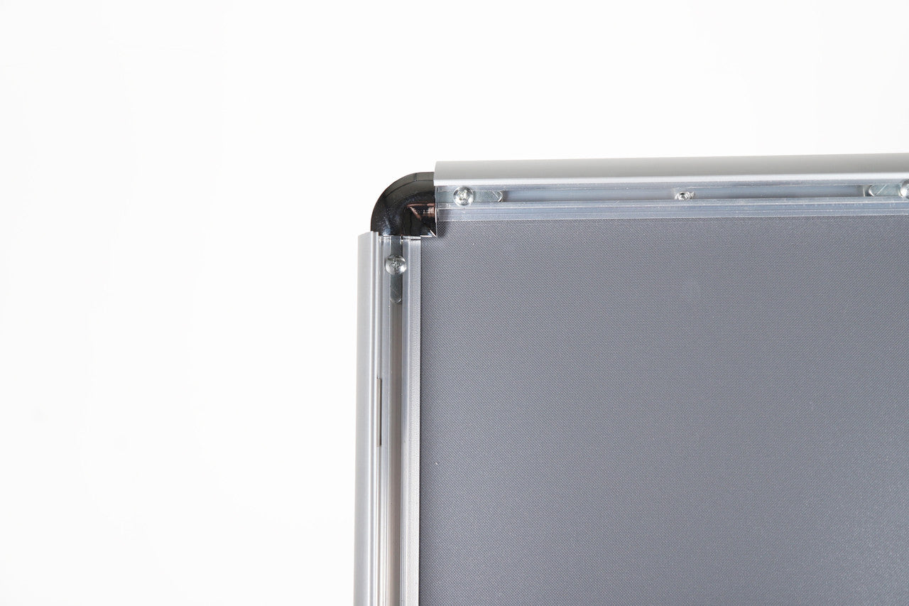 A4/A3 Silver Adjustable Floor-Standing Snap Frame Sign Holder - Max height 1200mm - Portrait or landscape