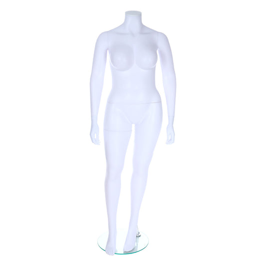 Curve Voluptuous Headless Mannequin  - Female - Matt White