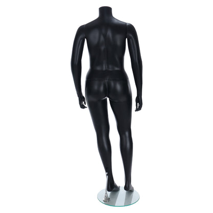 Curve Voluptuous Headless Mannequin  - Female - Matt Black