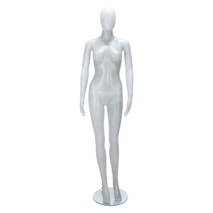 Trance Faceless Mannequin  - Female - White 'Salt n Pepper' Finish