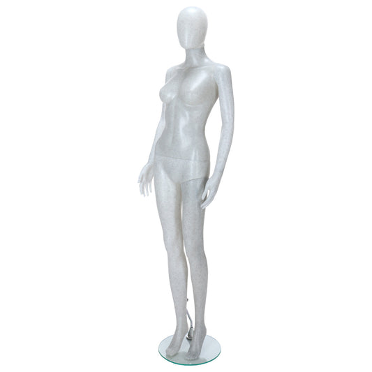 Trance Faceless Mannequin  - Female - White 'Salt n Pepper' Finish