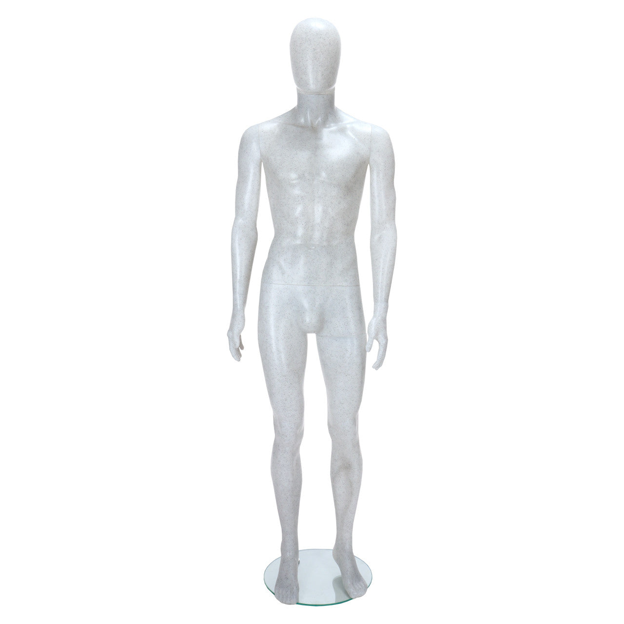 Trance Faceless Mannequin  - Male - White 'Salt n Pepper' Finish