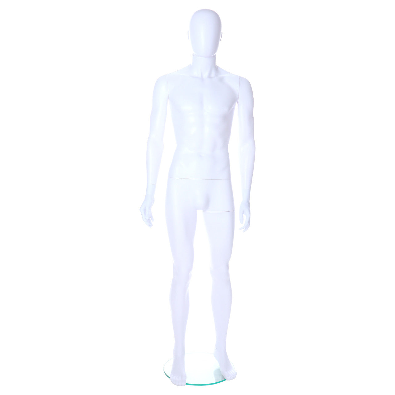 Candor Faceless Egghead Mannequin - Male - Matt White - Eco-Friendly Plastic