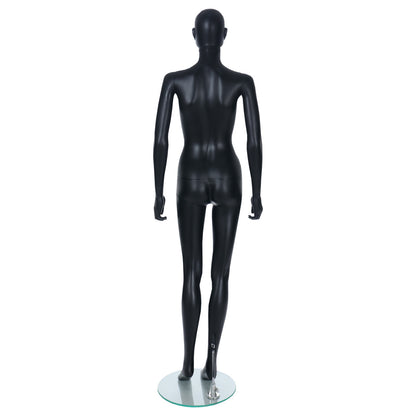 Candor Faceless Egghead Mannequin - Female - Matt Black - Eco-Friendly Plastic