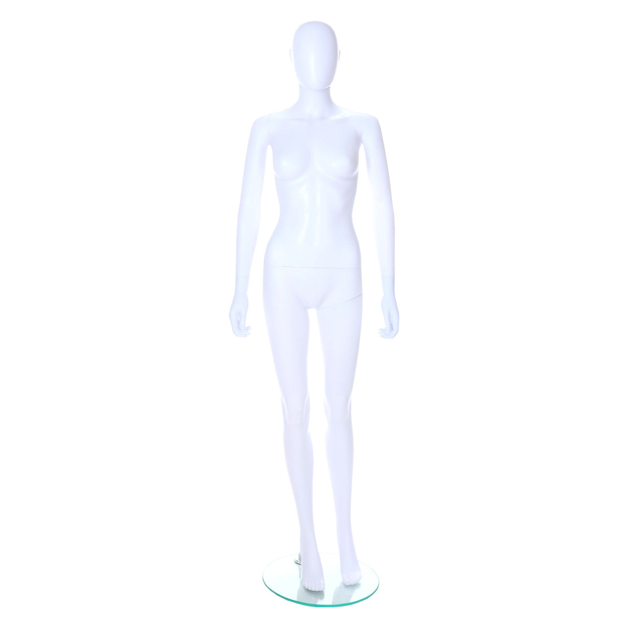 Candor Faceless Egghead Mannequin - Female - Matt White - Eco-Friendly Plastic