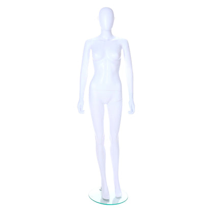 Candor Faceless Egghead Mannequin - Female - Matt White - Eco-Friendly Plastic